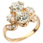 Victorian "Toi Et Moi" Diamond and 18K Gold Ring