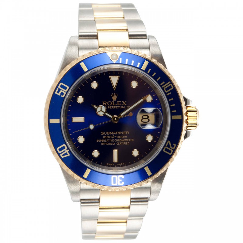 Rolex Submariner 18K Gold & Steel Watch, Ref 16613T,  2003