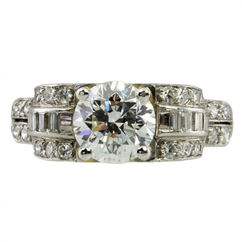 Art Deco Diamond Platinum Ring