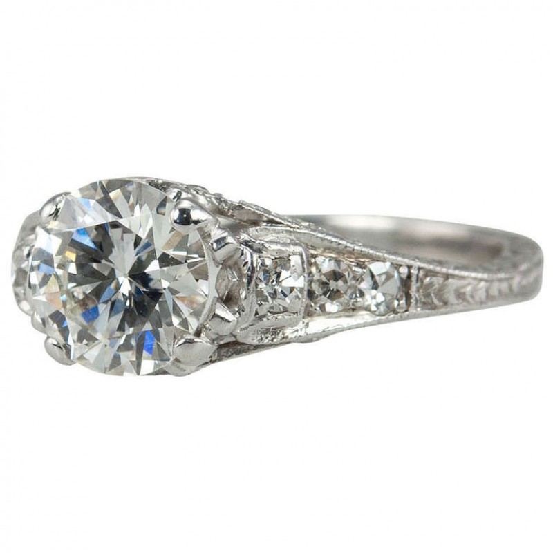 Edwardian 1.07 Carat Diamond Engagement Ring