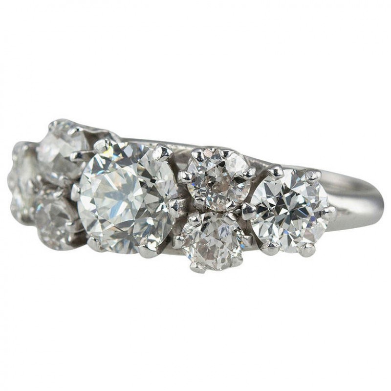 1950s Seven-Stone Diamond Ring