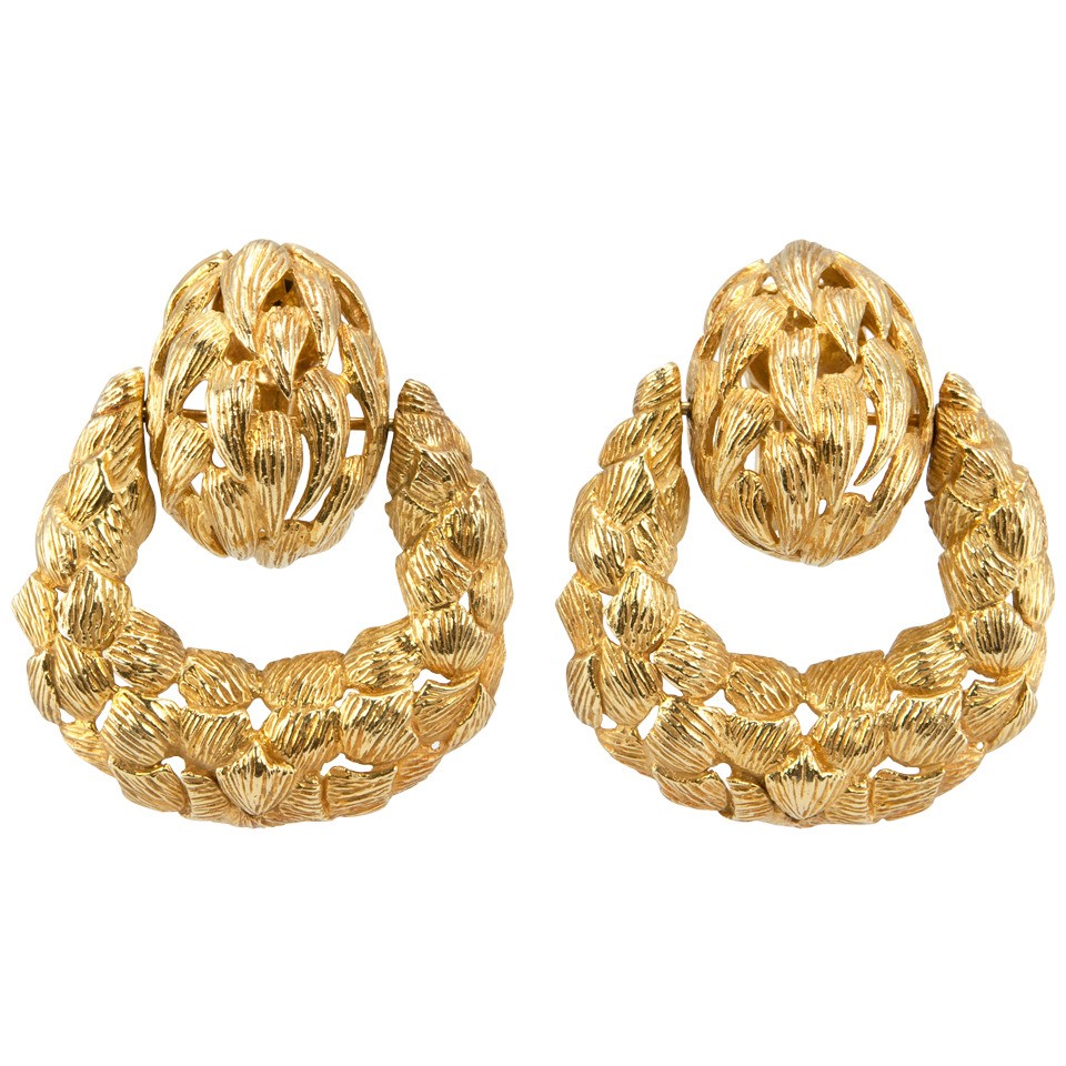 Shining Diva Fashion Latest 18k Gold Plated AAA Crystal Diamonds Earrings  For Women & Girls