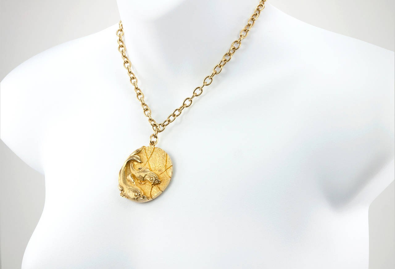 Co. Pisces Gold Vintage Zodiac Necklace