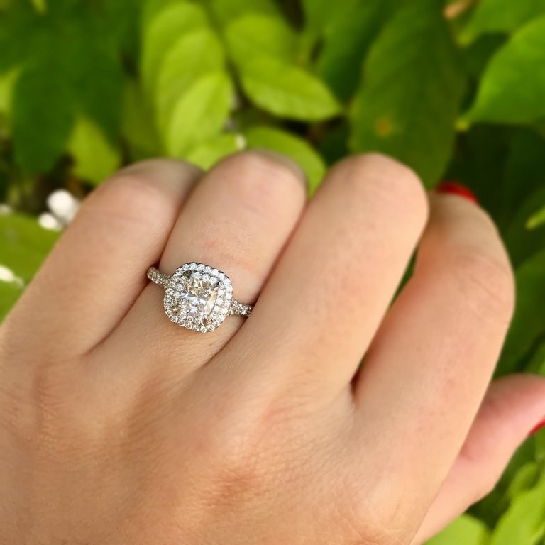 tiffany and co cushion cut engagement ring