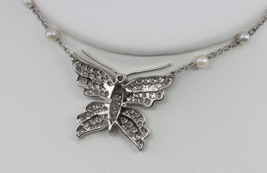 Tiffany & Co necklace chain Elsa Peretti butterfly pendant Silver 925 |  Vintage Five