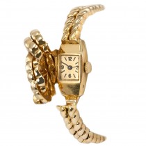 Van Cleef & Arpels Hidden Watch Gold Knot Bracelet, Circa 1960s
