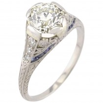 Edwardian Old European Cut 1.54CT GIA Certified Diamond Engagement Ring