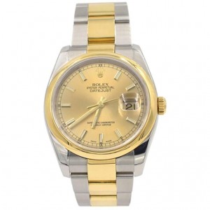 Rolex Two-Tone 18K Gold and Steel DateJust Wristwatch, Ref 116203, 2007