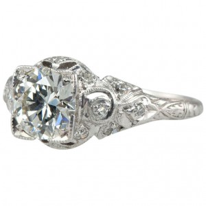 Edwardian 1.05 Carat Diamond Engagement Ring