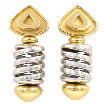 Marina B 18K Yellow and White Gold Earring Clips Circa 1980